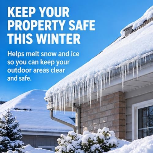 Bangerz Sunz Snow & Ice Melt Tablets 14lb, Roof Melt 60 Tablets, Calcium Chloride Pucks for Roofs and Gutters, Ice Dam Remover, Roof Deicer Tablets