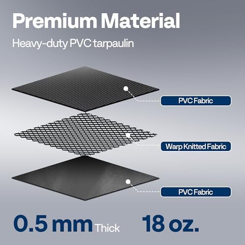 VIVOHOME Garage Floor Mat 7'9" x 16' Containment Mat with Stay Put Corner