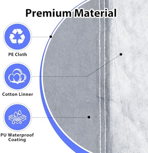 Half Car Cover SUV, Top Cover for Windshield & Sunroof Protection with Cotton Liner, Hail Protector Car Cover Waterproof All Weather for Snow, Sun,Rain,Dust,Size L