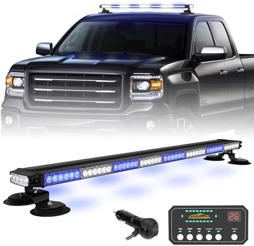 XRIDONSEN 37 Inch 104 LED Roof Strobe Lights Rooftop Magnetic light Bar