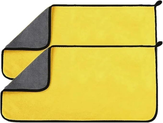 1/2/6PCS Microfiber Car Towel Set - Super Absorbent & Scratch-Free Detailing & Drying Cloths fit for Car Wash, Polishing, Glass and Interior Cleaning(2pc)