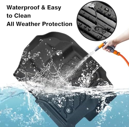 Powerty Floor Mats for 2015-2025 Ford F-150 SuperCrew/F150 Lightning All Weather 3D TPE Anti-Slip Truck Liners for 1st & 2nd Row Accessories