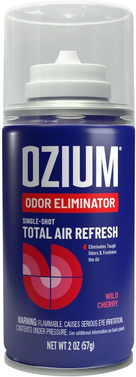 Ozium Fogger Single Shot 2 oz Air Freshener for Car Home Office Wild Cherry
