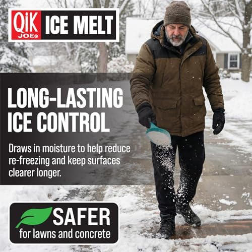 Calcium Chloride Ice Melt - Instant Snow and Ice Melt for Sidewalks, Driveways, Steps, and Parking Lots - Deicer for Concrete, Asphalt, and Other Surfaces - 20 Lb Bag