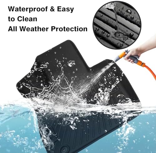 Powerty Floor Mats for 2020-2024 2025 Hyundai Palisade All Weather 3D TPE Anti-Slip Car Liners for 1st & 2nd & 3rd Row Accessories
