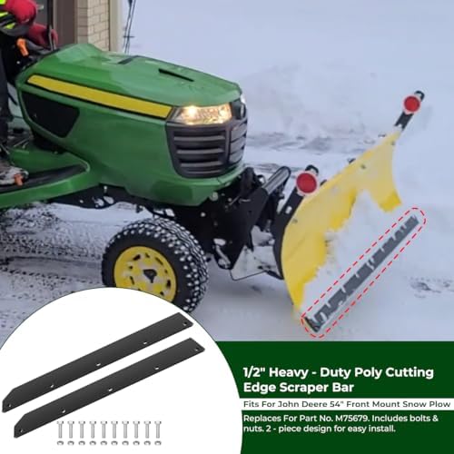 1/2" Poly Cutting Edge Scraper Bar For John Deere 54" Blade M75679