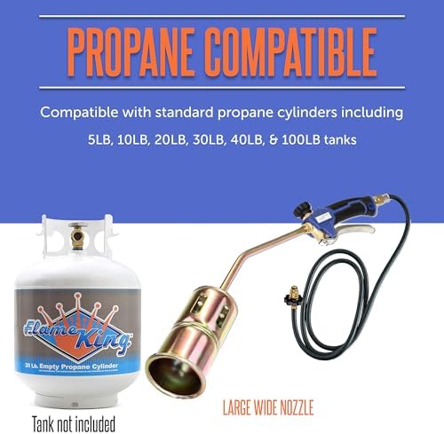 Flame King YSN320K 320,000 BTU Propane Torch Weed Burner with 6-ft Hose