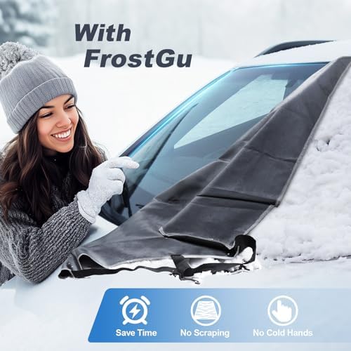 DooGooCoo 700D Oxford Fabric Car Windshield Cover for Ice and Snow, X-Large