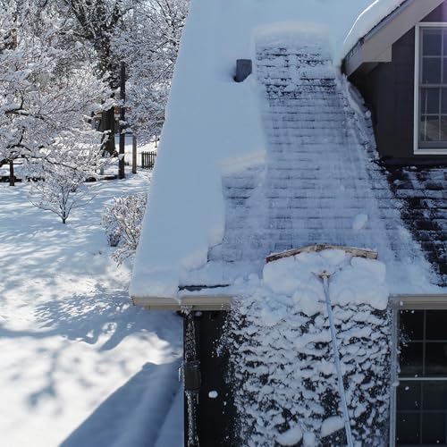EZ Smart Patented Adjustable Snow Roof Rake with 16 ft Pole