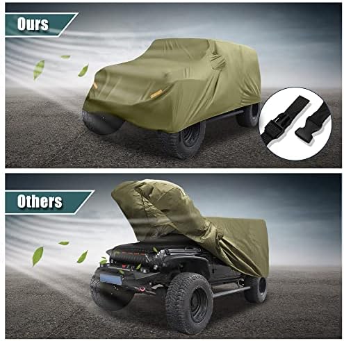 X AUTOHAUX SUV Car Cover for Jeep Wrangler JK JL 4 Door 2007-2021 210D