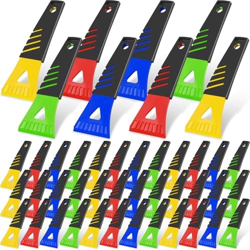 Frienda 100 Pcs Ice Scraper for Car Windshield Plastic Snow Frost Ice Removal Tools for Cars Trucks Window