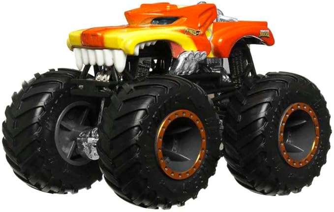 Hot Wheels Monster Trucks 4-Pack, Set of 4 1:64 Scale Toy Vehicles with Giant Wheels (Styles May Vary)
