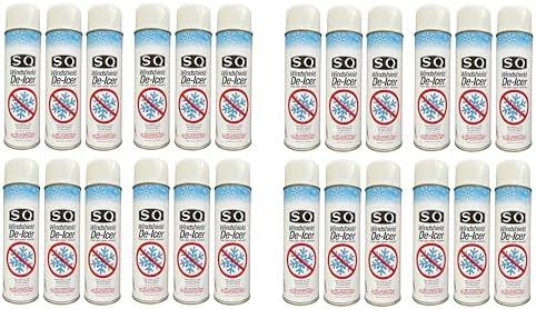 SQ Windshield De-Icer Frost and Snow Remover, 14.5 oz per can (24)