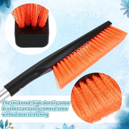 Uiifan 8 Pcs Snow Brush Ice Scraper 33" for Car Windshield,4 Colors