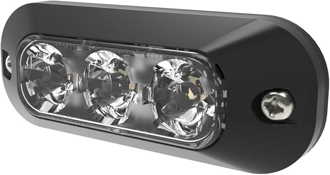 ECCO LED Stop-Tail-Turn-Reverse Warning Light LEDs Amber White 12V 24V Surface Mount Waterproof Warning Light Construction Caution Lights for Truck Off Road car Commercial Vehicles, 5 Year Warranty