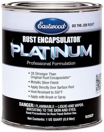 Eastwood Rust Encapsulator Platinum Premium Rust Preventive Coating | Easy Apply High-Tech Formula Automotive Paint to Stop Rust | Silver Quarts | 2 Pack