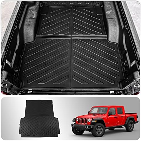Bed Mat Compatible with 2020-2025 2026 Jeep Gladiator 5FT Truck Bed Mat Trunk Bed Liner TPE All Weather 2024 Jeep Gladiator Accessories (5FT, Truck Bed Mat)