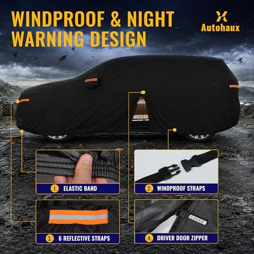 X AUTOHAUX Outdoor Full Car Cover Waterproof for Buick Enclave 13-24