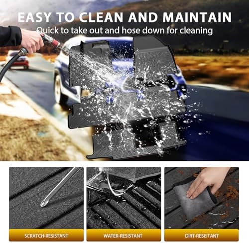 Powerty Floor Mats for Nissan Pathfinder 8 Seats 2022-2026 2027, All Weather 3D TPE Anti-Slip Trunk Cargo Liner Seat Back Covers Protectors Full Set Car Accessories