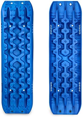 X-BULL New Recovery Traction Tracks Sand Mud Snow Track Tire Ladder 4WD (Blue, 3gen), Bag+Hardware+Tracks