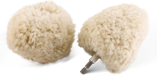 SPTA Polishing Cone, Car Wheel Hub Drill Buffing Sponge Pads Kit, Polishing Ball (Wool Polishing Cone)