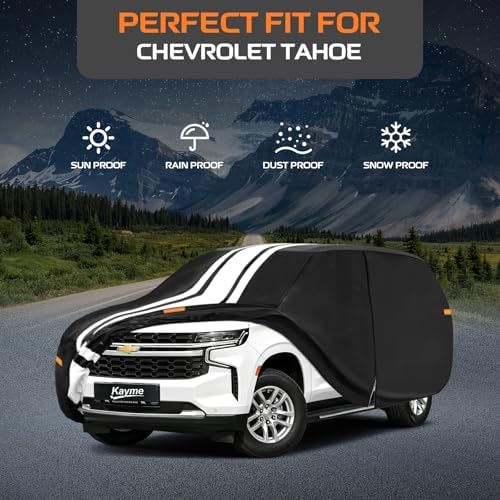 Kayme Heavy Duty Car Cover Custom Fit for Chevrolet Tahoe (2000-2026)