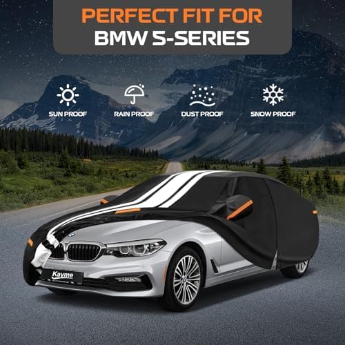 Kayme Heavy Duty Car Cover Custom Fit for BMW M5 5 Series (2003-2026)