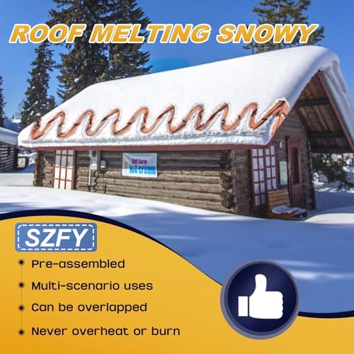 3FT~200FT Heat Tape for Water Pipes -40°F Deicing Pipe Heat Cables for Roof (6FT)