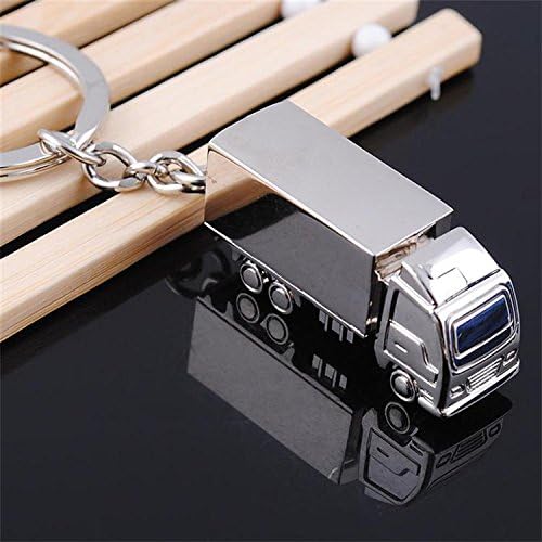 Semi Trailer Truck Freight liner Trucker 18 wheeler Gift Novelty Pickup Keychain Silver