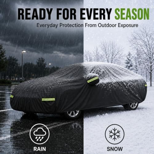 Sedan Car Cover Waterproof Outdoor Cover Fits 186-193 Inch