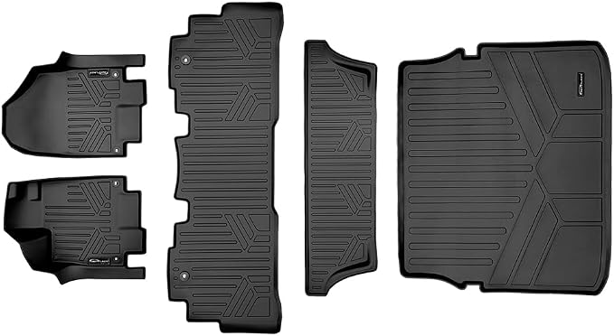 SMARTLINER Custom Fit 3 Row Floor Mats and Cargo Liner Behind 2nd Row Set Compatible with 2018-2025 Honda Odyssey