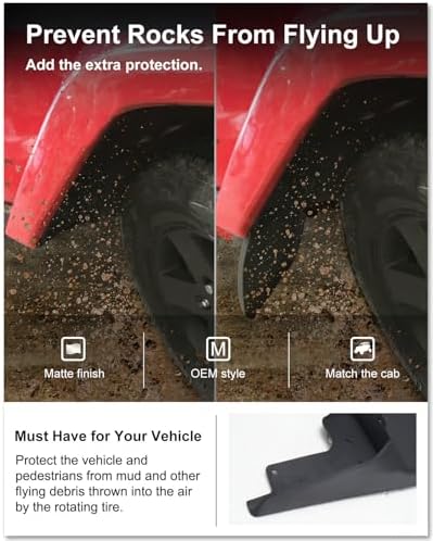 Kiwi Master Mud Flaps for 2007-2018 Jeep Wrangler JK (Not Off Road Bumper)