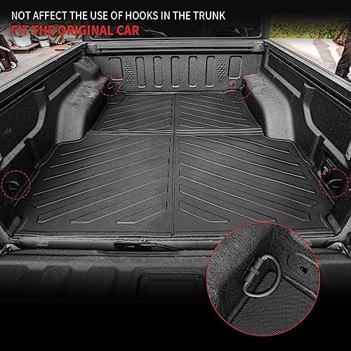 Bed Mat Compatible with 2020-2025 2026 Jeep Gladiator 5FT Truck Bed Mat Trunk Bed Liner TPE All Weather 2024 Jeep Gladiator Accessories (5FT, Truck Bed Mat)
