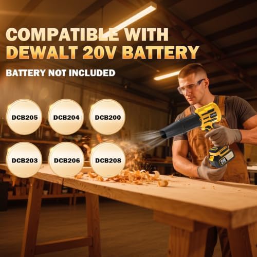 Handheld Cordless Leaf Blower Compatible with Dewalt 20V MAX Battery