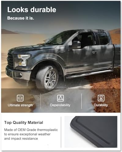 Kiwi Master No Drill Mud Flaps for 2021-2026 Ford F-150 Without Fender