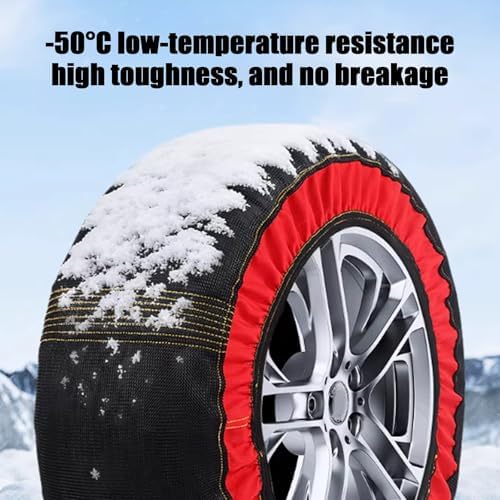 2 Pack Automotive Snow Socks for Tires Snow Socks Fabric Car Chains Easy to Install Winter Car Accessories for Passenger Cars SUV Trucks Pickup Winter Emergency(185/65R13)