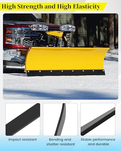 48 x 4 x 3/4 Inch Polyurethane Snow Plow Cutting Edge | Fit for ATV Tractors, Skid Steers & UTVs Snow Pusher Cutting Edge, Heavy Duty Replacement Blade for Front Snow Blade Plow