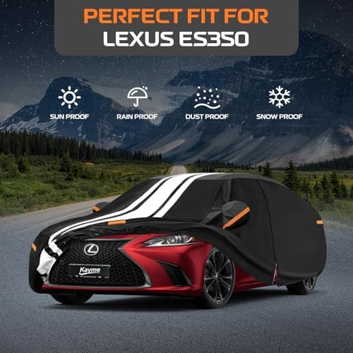 Kayme Waterproof Car Cover for Lexus ES (1989-2026) Heavy Duty