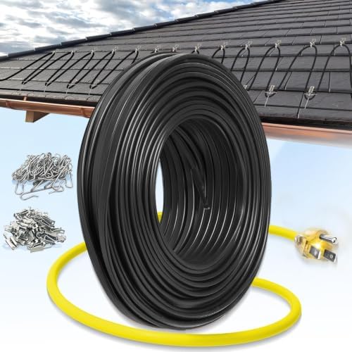 15 FT Self Regulating Roof Gutter Heating Cable Kit for Snow Melt