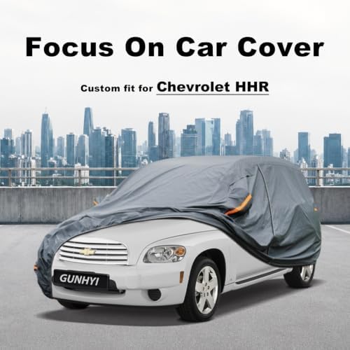 GUNHYI Premium Car Cover Custom Fit Chevrolet HHR, 16 Layers Heavy Duty Car Cover Waterproof All Weather with Zipper Door for Sun Rain Snow Dust Uv Protection