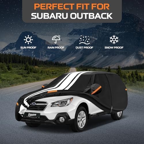 Kayme Heavy Duty Car Cover Custom Fit for Subaru Outback (1994-2026)