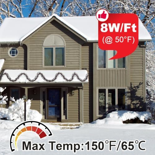 MAXKOSKO 65ft Roof and Gutter Self-Regulating Snow Melting Heating Cable