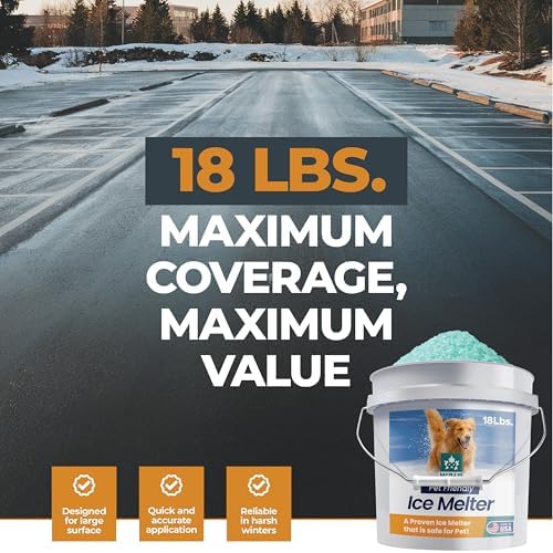 Pet Safe Ice Melt for Concrete, 18 lb Snow Salt, Sidewalk & Driveway Salt
