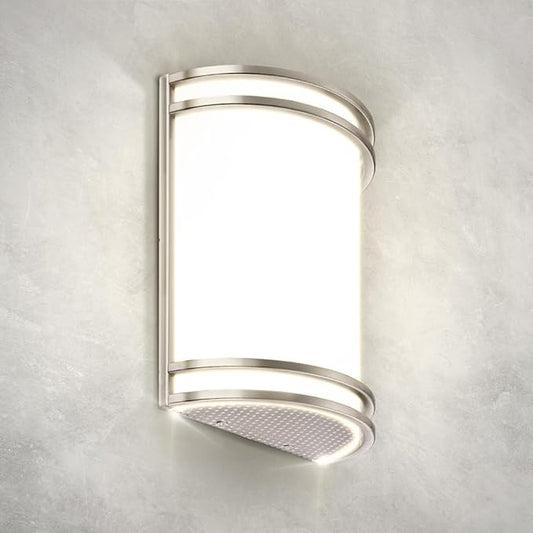 ASD Indoor LED Wall Sconce Lights - 10 Inch 15W Brushed Nickel Modern LED Wall Sconces Hardwired - ETL Dimmable 3000K 4000K 5000K Adjustable Sconce Light Fixture for Bedroom, Hallway