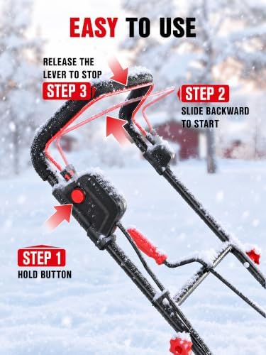 EWORK 40V Snow Blower Cordless 20" Snow Thrower w/Battery & Charger