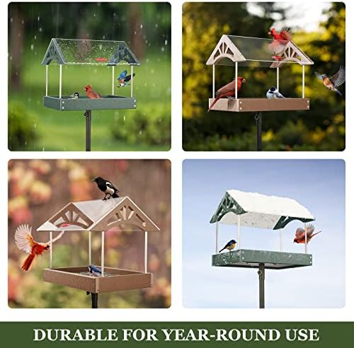 Kingsyard Large Freestanding Platform Bird Feeder for Outside