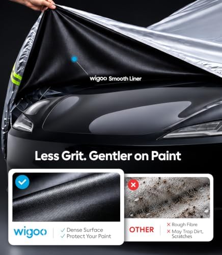 Wigoo Tesla Model 3 Car Cover 2017-2026, Waterproof All-Weather Protection