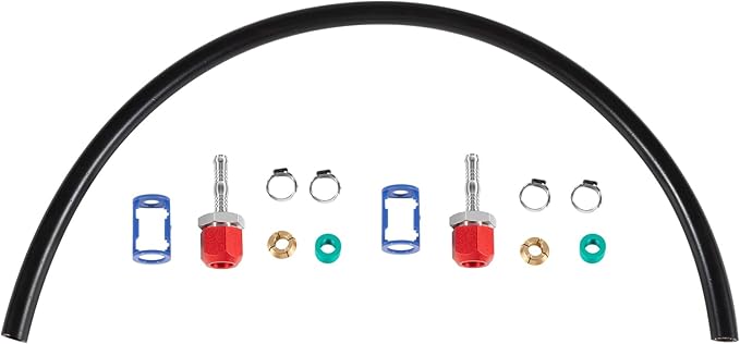 800-671 A/C Line Splice Kit for 3/8 Line With No.6 Hose, A/C Air Conditioning Repair Splice Connector, Universal Fit For 3/8'' Hose to Hard Lines Repair