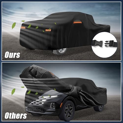 X AUTOHAUX Waterproof Full Car Cover for Hyundai Santa Cruz 210D-PU