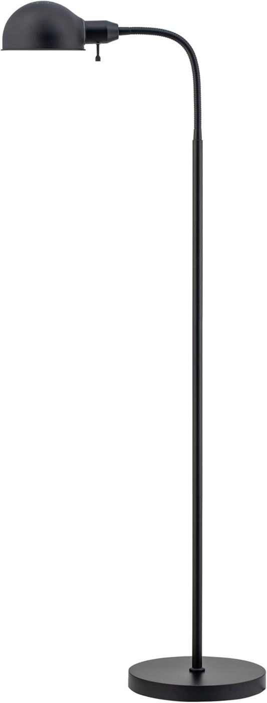 O'Bright Adjustable Floor Lamp with Flexible Gooseneck and Rotatable Shade, E26 Socket, 10-Inch Base - Ideal for Reading, Bedside, Living Room, Black